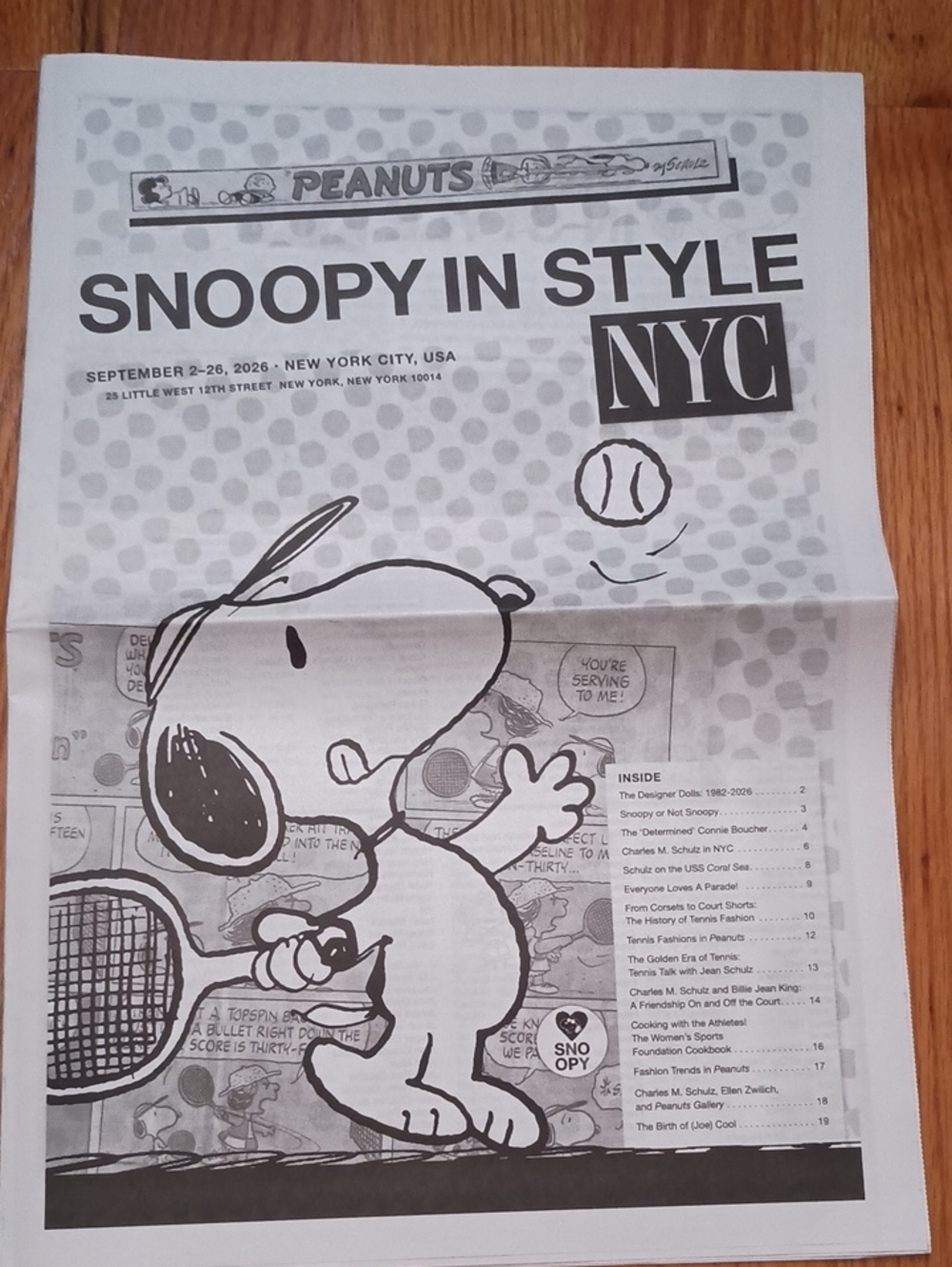 Snoopy in Style NYC Peanuts Newspaper Magazine Limited edition brand New